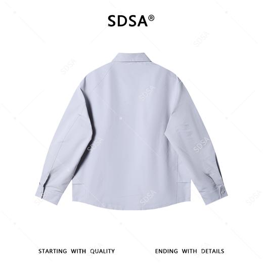SDSA男士春夏新款痞帅男装复古设计感拼接按扣翻领夹克外套百搭 商品图4