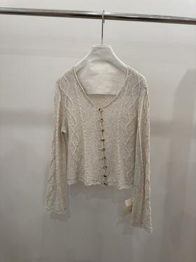 【门店同款】ENJOY春季“序光之旅”V领钩花开衫 169648558