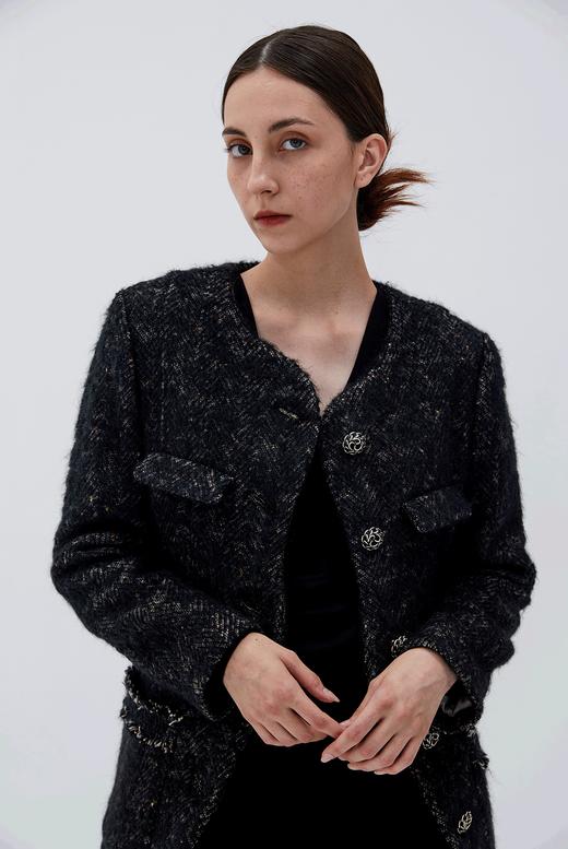 波浪边马海毛小香风外套 商品图3