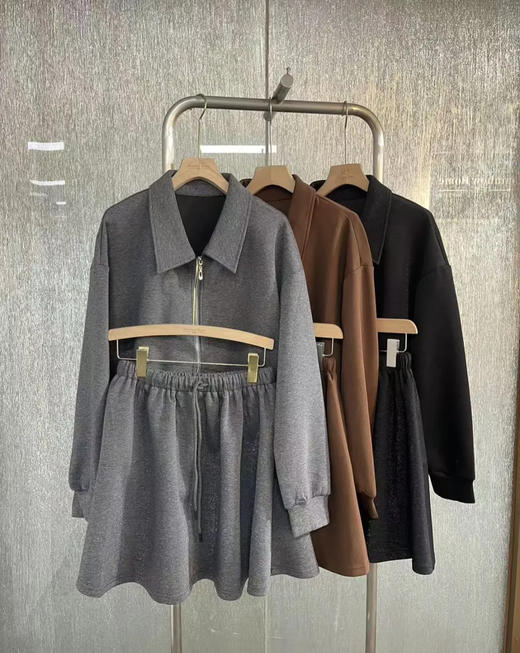 原单独立设计师拉链细闪闪卫衣外套+百褶裙 商品图1