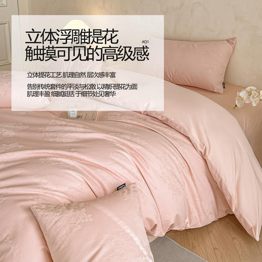 【品牌直发】加倍生活 全棉纯棉提花四件套-里拉系列 6色可选 yc0205002 商品图1