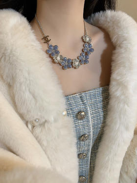 香奈儿 仿牛仔花花双c项链（XTY）