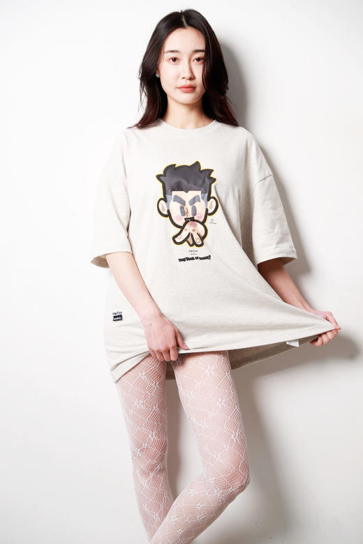 复古大印花tee，面料是真的棒。街头美式圆领正肩宽松t恤E013188 商品图12