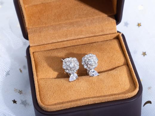 香奈儿 BOUTON DE CAMELIA山茶花耳环 满钻（XTY） 商品图2