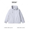 SDSA男士秋冬新款痞帅男装潮牌褶皱纯色拉链立领连帽夹克外套百搭 商品缩略图0