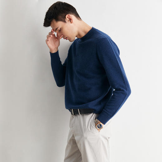 PALUOPO/PL 100%山羊绒 半高领男衫/ET20077R-B/约重366g帕罗 商品图4