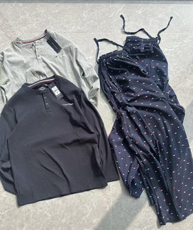 全新正品美单Tommy25年新款棉质混纺男士弹力居家服睡衣套装

官网类似款60美金一套 四季都能穿 多场景适应

两个色，尺码S M L