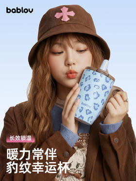 bablov保温杯女生陶瓷覆膜内胆高颜值桌面吸管水杯大容量咖啡杯子