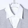 56002SDSA男装2026新款高贵轻奢韩版时尚拼接撞色假两件翻领卫衣百搭 商品缩略图1