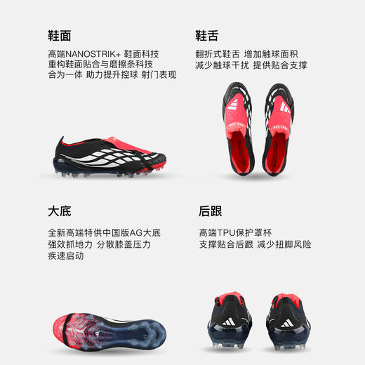 小李子ADIDAS阿迪达斯 猎鹰 高端AG短钉成人训练足球鞋男KI1190 商品图1