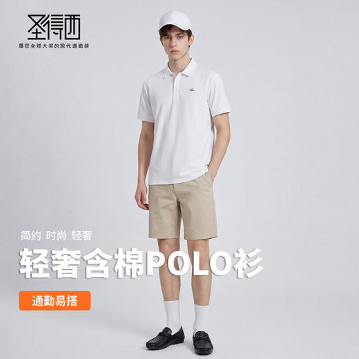 【抗菌&凉感&含棉】圣得西2026年夏季商务高级男士高品质polo衫 商品图3