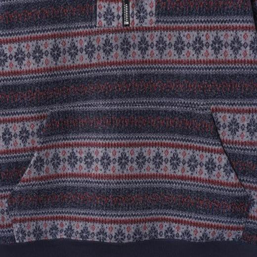 SDSA男士秋冬新款痞帅男装潮牌撞色条纹半拉链立领连帽卫衣百搭 商品图2