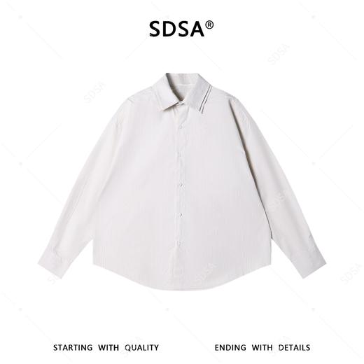 2672SDSA男士春夏新款痞帅男装韩版简约竖纹格子设计长袖衬衫百搭时尚 商品图1