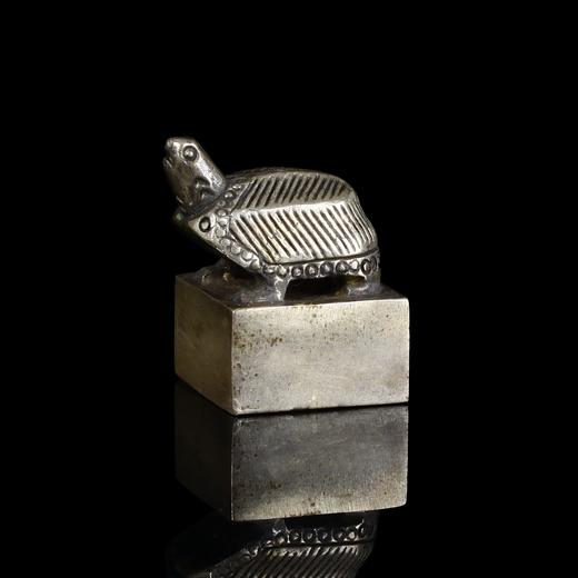 孤品17716银印龟钮方章收藏章姓名章-2.2*2.2*3.1cm 商品图1