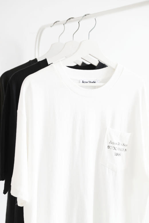 字母口袋tee，水洗做旧工艺。Oversize宽松基础款情侣t恤E013158 商品图4