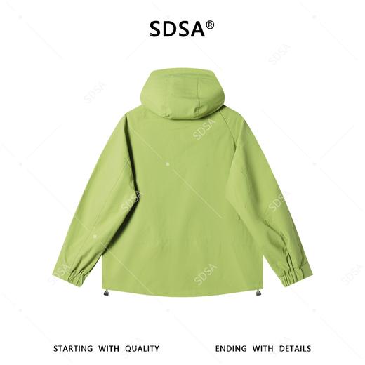 SDSA男士春夏新款痞帅男装简约时尚铆钉纯色立领连帽夹克外套百搭 商品图4