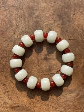 白玉大剁珠手链，顺丰包邮