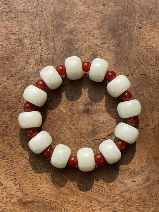 白玉大剁珠手链，顺丰包邮 商品图0