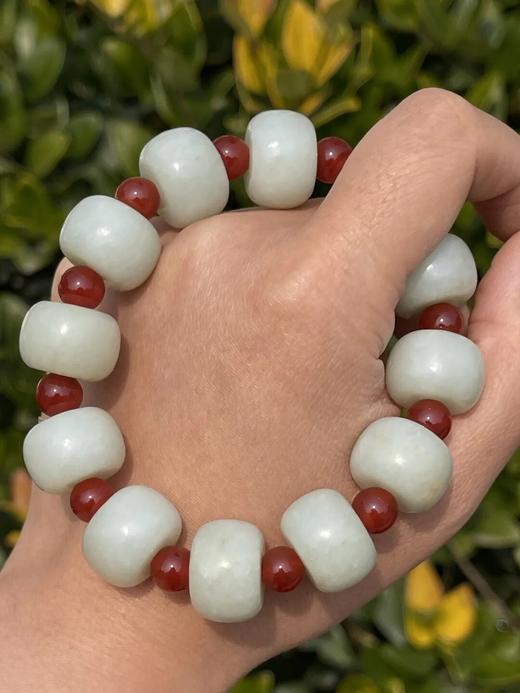 白玉大剁珠手链，顺丰包邮 商品图3