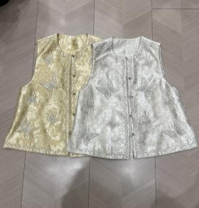 【门店同款】ENJOY春季“画中行”定制蝶影流光中式马甲 169594060