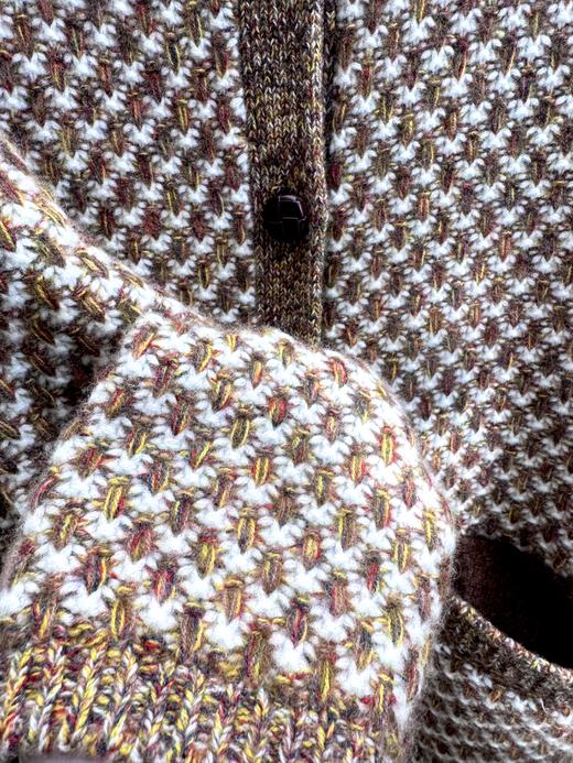 （高定手工坊）火桐hooton 唐顿庄园 7股花纱山羊绒圆领开衫 商品图3