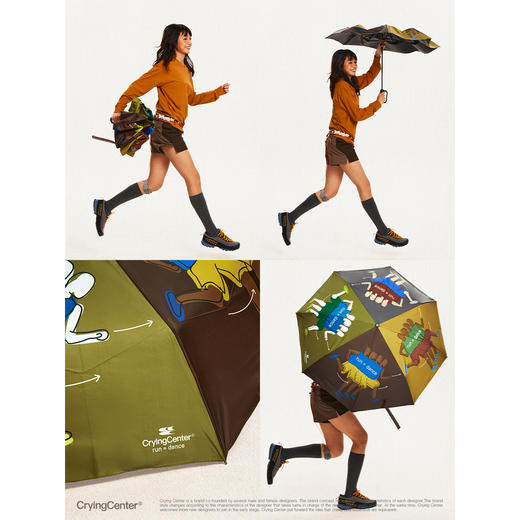 CryingCenter 跑步的人环扣自动伞 户外运动 哭喊中心 商品图3