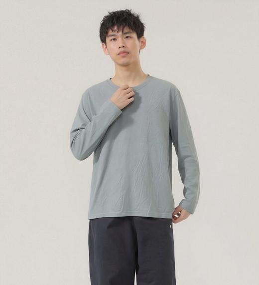 佐丹奴男装秋冬新款男士纯色纯棉圆领打底衫13025861 商品图1