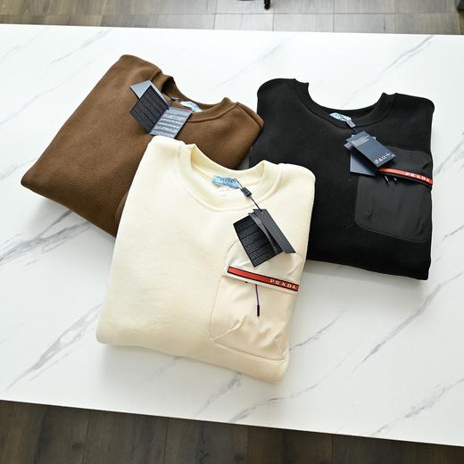 三角标26ss秋冬新款双面奥粒绒加厚圆领套头卫衣 商品图2