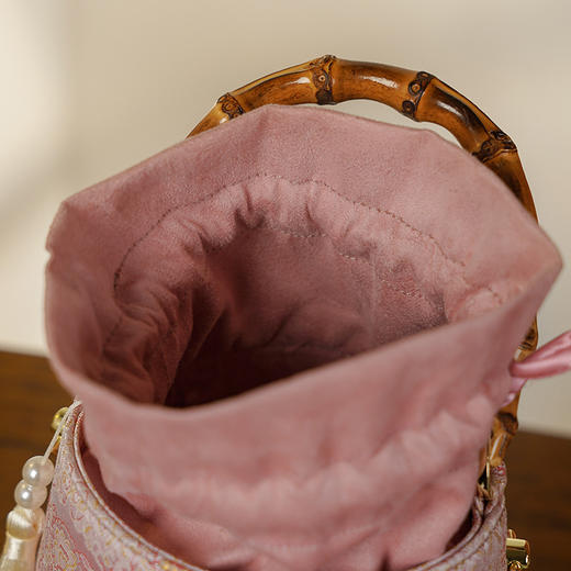 绣花手提包 古风旗袍宴会手提包 高精密刺绣小水桶包 商品图3