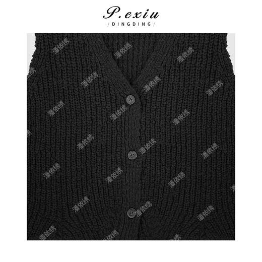 04-1潘依绣丁丁宠粉新款简约V领毛织无袖短款马甲Q3777 商品图2