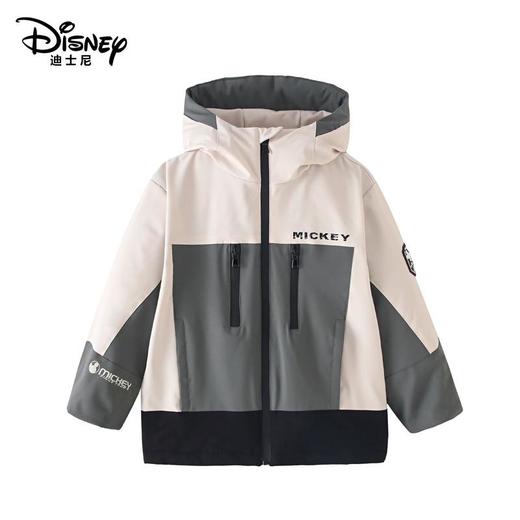迪士尼儿童户外冲锋衣中大童亲子款加厚连帽夹棉外套三合一外套 商品图1