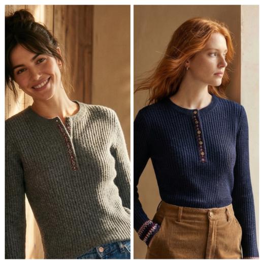 KINGDEER/KD秋冬新款北欧风女式长袖针织羊绒衫 约164g L805627 100%山羊绒鹿王 商品图1