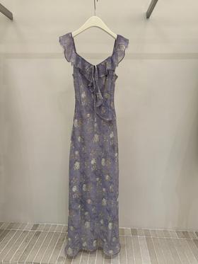 【门店同款】ENJOY春季“柔光芳序”藤萝紫花朵长裙 169648347