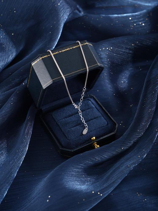 子佩集【璀璨流年】银S925套链【FYL-1936】项链时尚方块方牌2601 商品图7