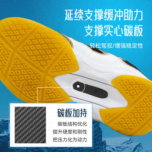 的幸儿童羽毛球训练鞋 6-12 岁中大童 旋钮调节 耐磨防滑专业运动童鞋 商品图4