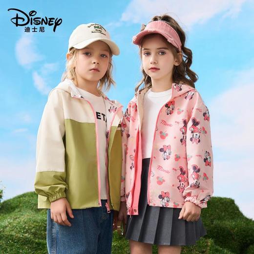 迪士尼儿童双面穿外套冲锋衣春秋款三防连帽韩系儿童宽松外套 商品图2
