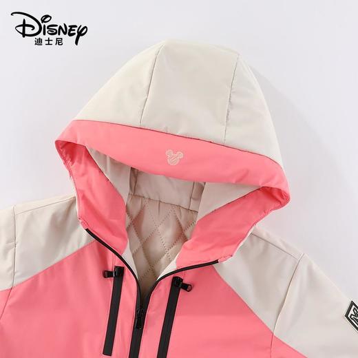迪士尼儿童户外冲锋衣春秋款中大童亲子款加厚连帽外套 商品图4