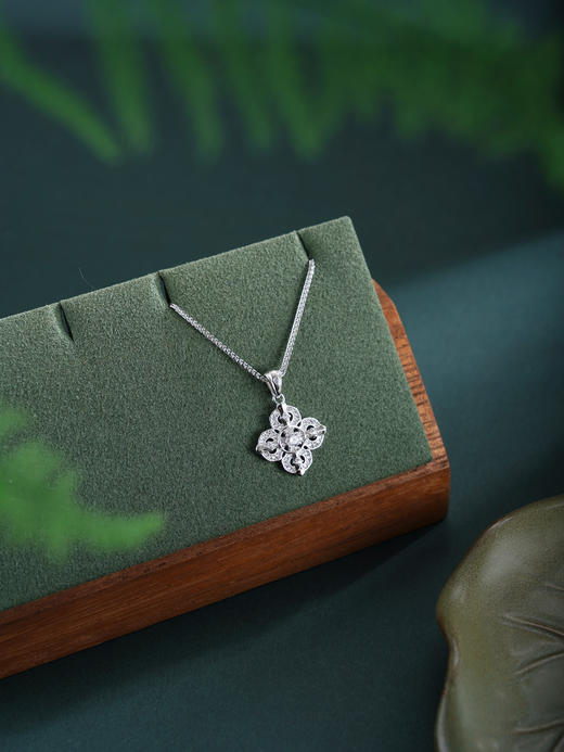 子佩集【多吉明觉】银S925套链【FYL-2116101W】项链时尚金刚杵四叶草2601 商品图2