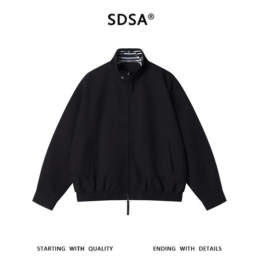 SDSA男装2026新款高贵轻奢美式简约纯色拉链立领夹克外套百搭宽松 商品图0