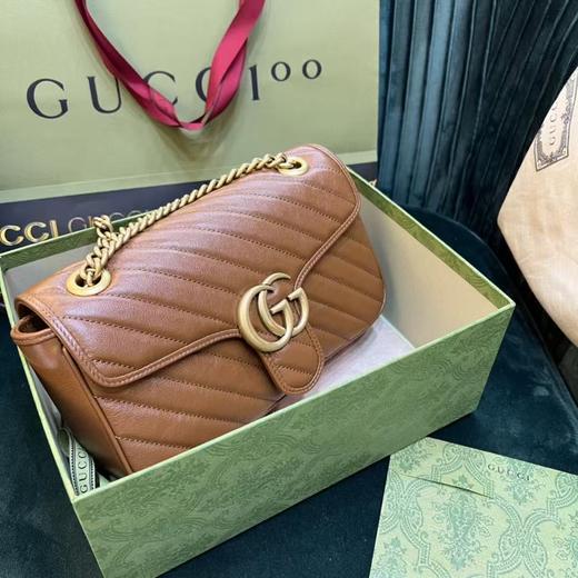 古驰 𝙢𝙖𝙧𝙢𝙤𝙣𝙩中号经典款 马蒙 焦糖色（LZ） 商品图1