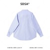 SDSA男装2026新款高贵轻奢小众设计条纹拼接长袖衬衫百搭宽松 商品缩略图4