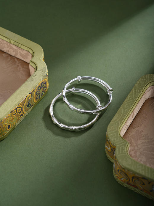 子佩集【茁壮健康】银S9999童镯【TB0240581】儿童竹节健康成长2601 商品图3