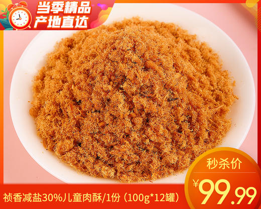 祯香减盐30%儿童肉酥/1份（100g*12罐）生产日期：26年1月 商品图0