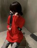 F020121新款徽章立领拉链单排扣针织外套新年红针织开衫 商品缩略图8