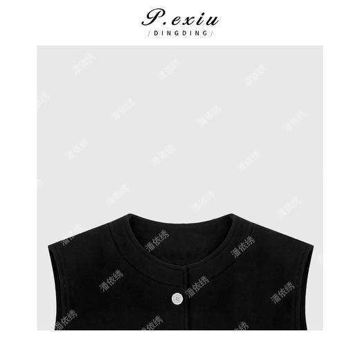 04-3潘依绣丁丁宠粉慵懒复古温柔单排圆领马甲Q3410 商品图2