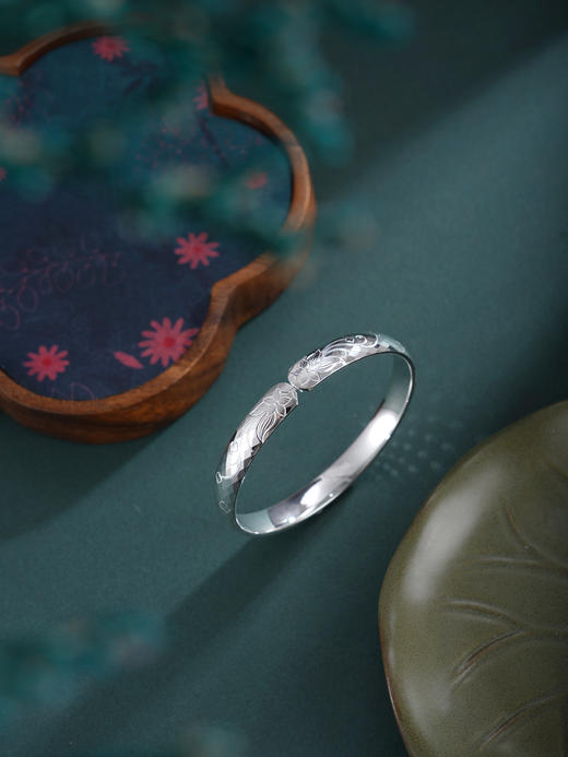 子佩集【岁月生香】银S999手镯【YHSZ0140】三朵花2601 商品图3