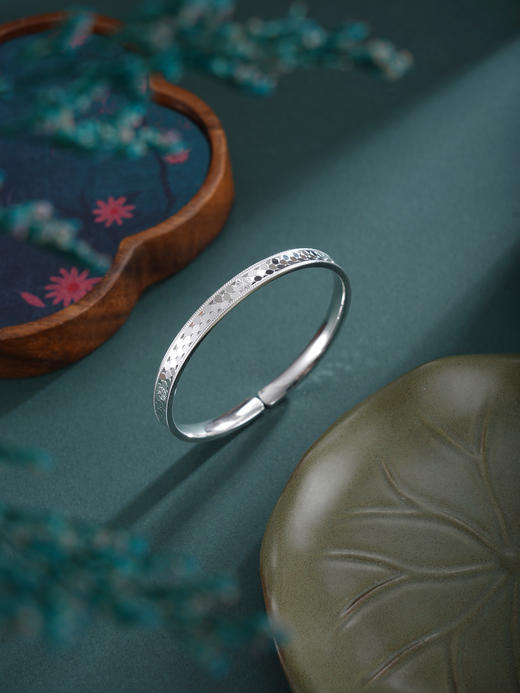 子佩集【冰雪星芒】银S999手镯【YHSZ0142】碎冰冰六边形2601 商品图2