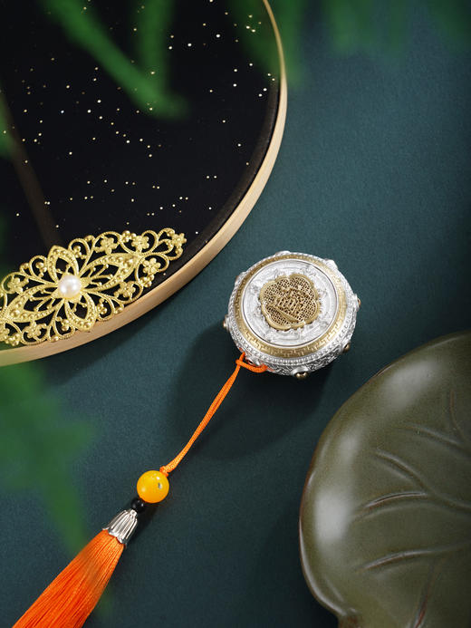 子佩集【龙腾鼓乐】银S999手把件【HS012】可转动龙招财进宝原创作品2601 商品图9