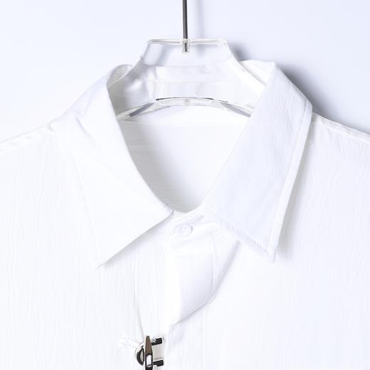 SDSA男装2026新款高贵轻奢新中式复古纯色长袖衬衫百搭宽松衬衣 商品图1