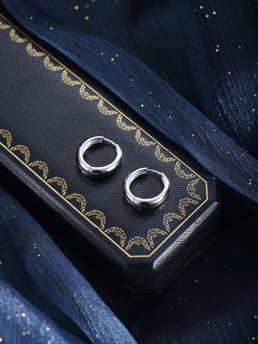 子佩集【简梦】银S925耳环【FYE-1615100】时尚扣环圆圈2601 商品图2